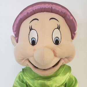Disney Snow White and the Seven Dwarfs Dopey Plush Doll 12" Satin Clothes